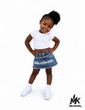 1Million Kids Rhinestone Denim Skirt